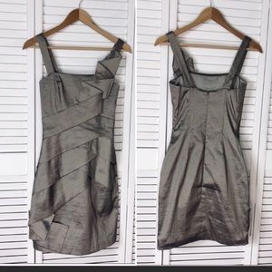 NWOT Cache’  Bodycon Dress Gunmetal Metallic
